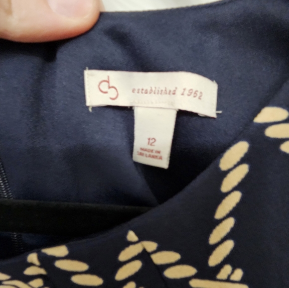 *Navy Belted Sheath Dress* - Picture 4 of 13